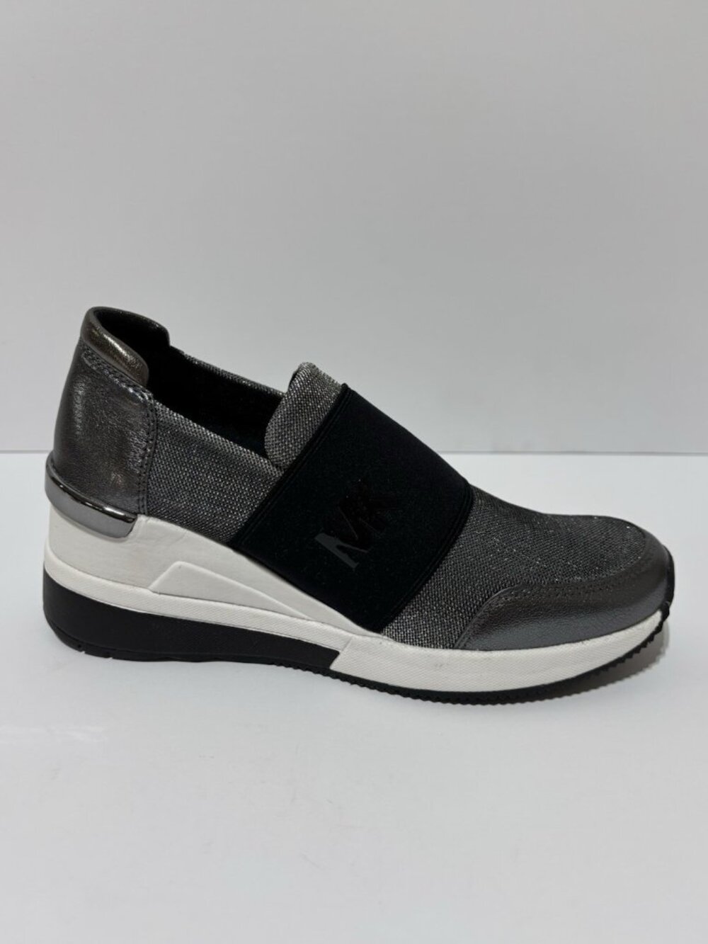 Michael Kors Women’s Felix Trainer Silver Sneakers, Size 6 M